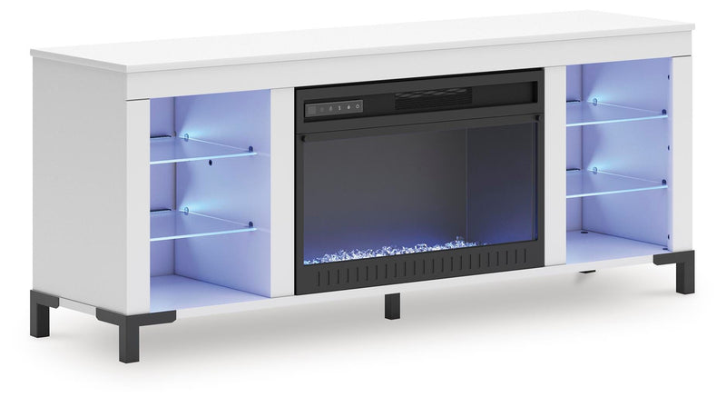 Brollevi 60" TV Stand with Electric Fireplace